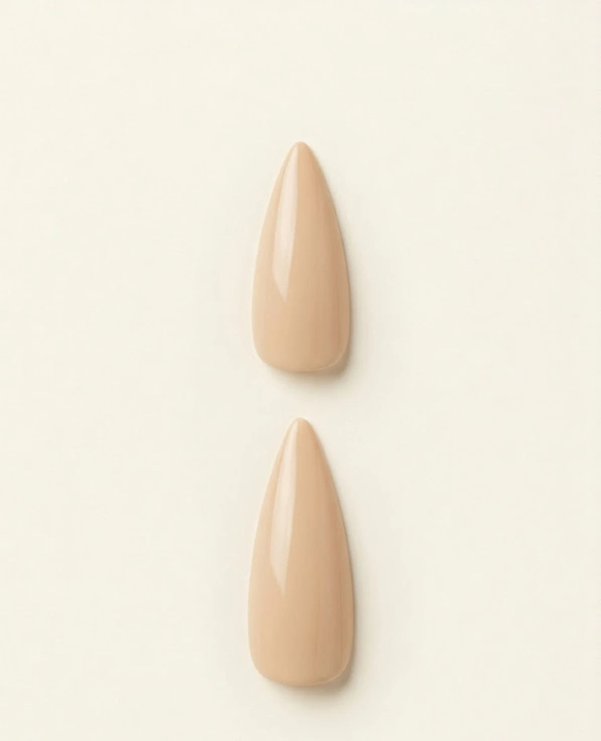 Stiletto nail shape, medium and long lengths