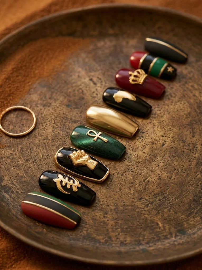 Diaspora Throne Press-On Nails - closeup