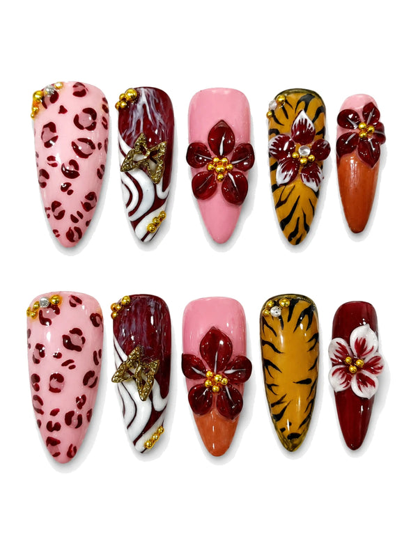Bloom Ember press-on nails set