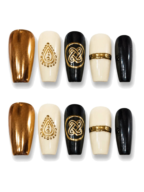Bronze Infinity press-on nails set
