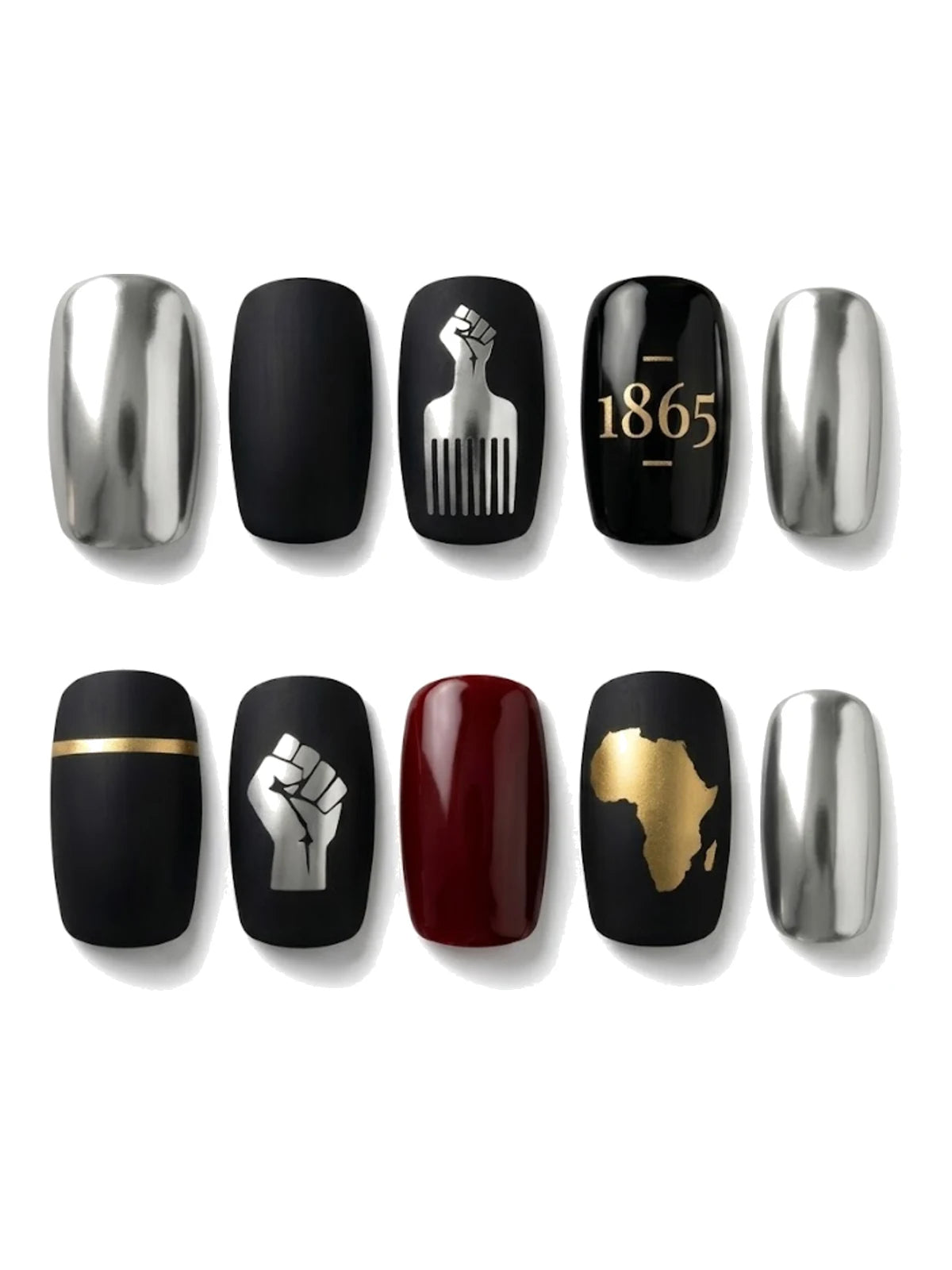 Freedom Frequency press-on nails set