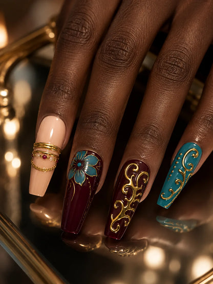 Gilded Regalia Baroque Press-On Nails - hand2