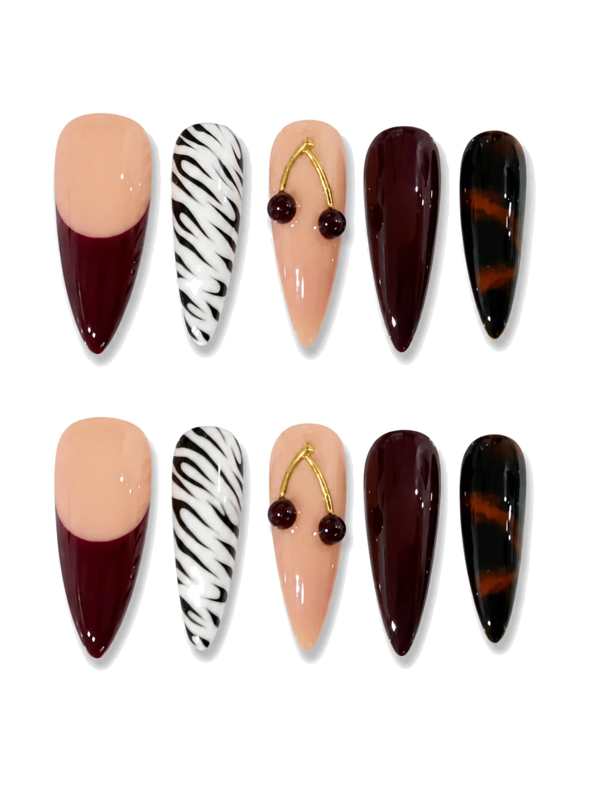 Half Moon Vamp press-on nails set