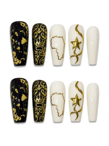 Motherland Gold Baroque Crown Press-On Nails