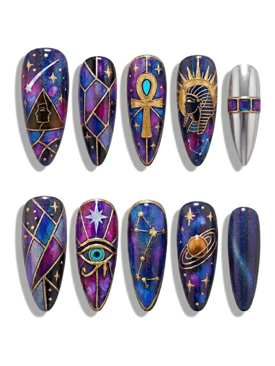 Nebula Wakanda press-on nails set