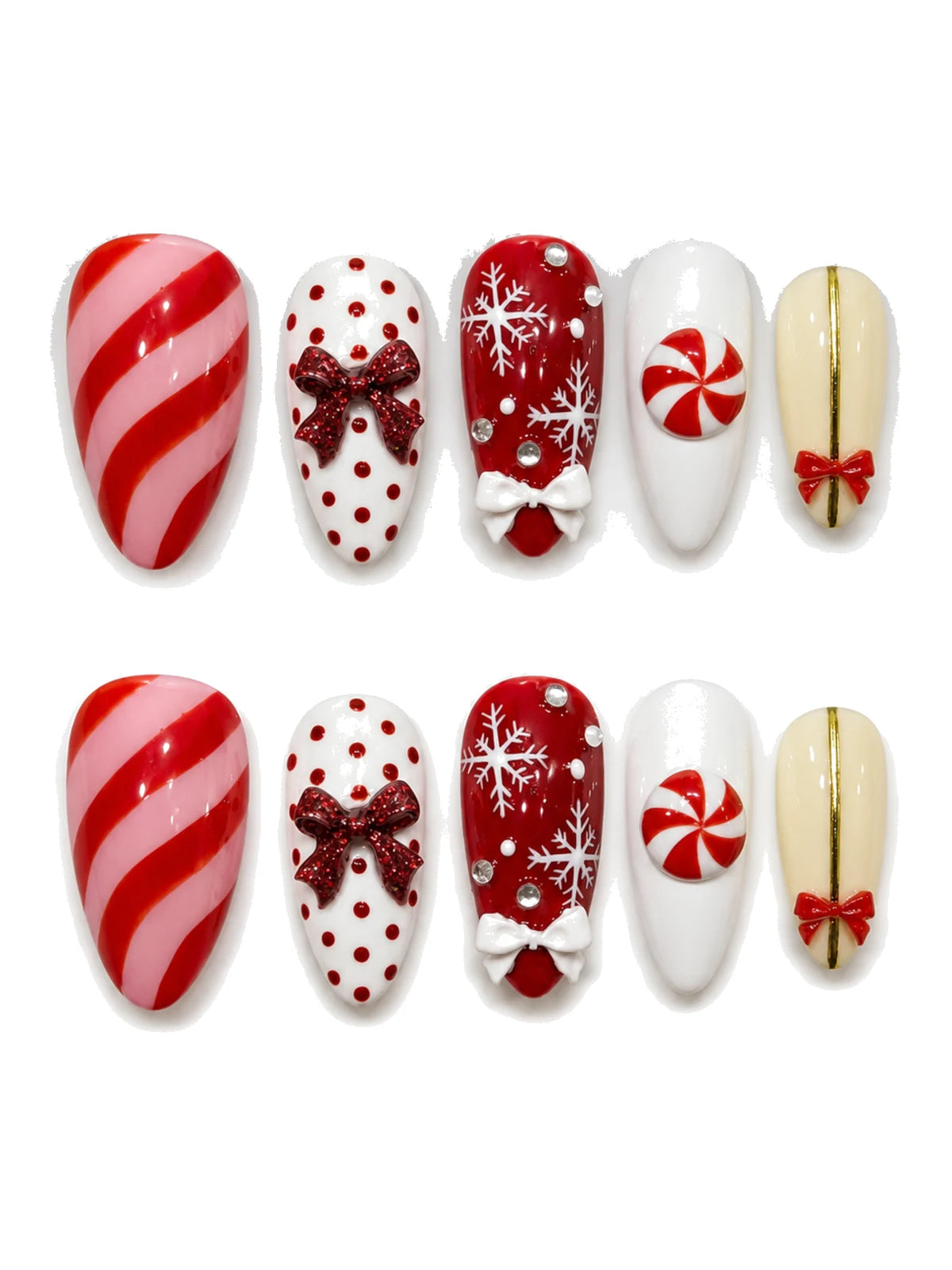 Peppermint Darling press-on nails set