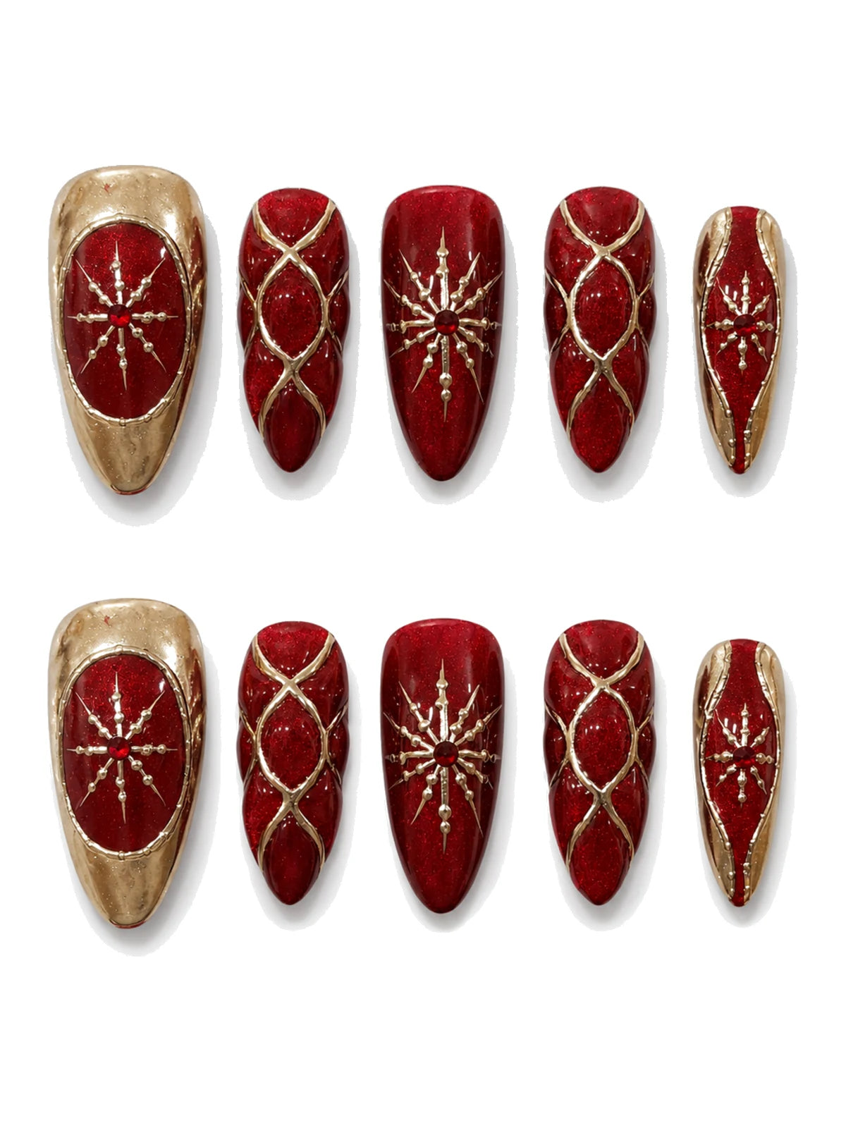 Regal Starburst press-on nails set
