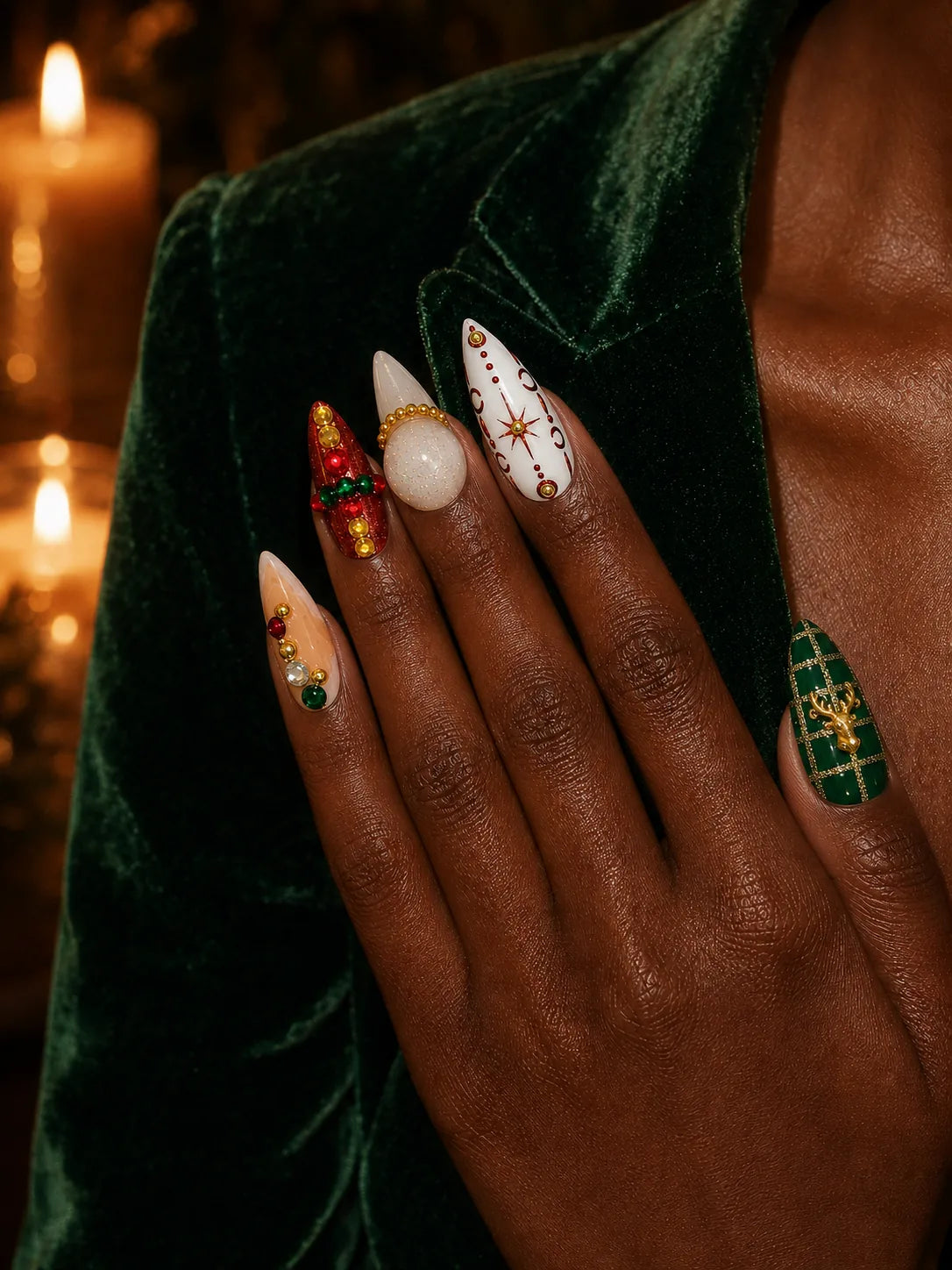 Reindeer Royale Snow Globe Press-On Nails - life2