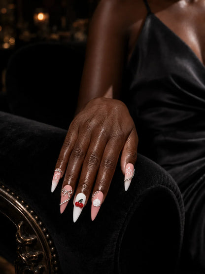 Rose Chain Romance Bow Press-On Nails - life2
