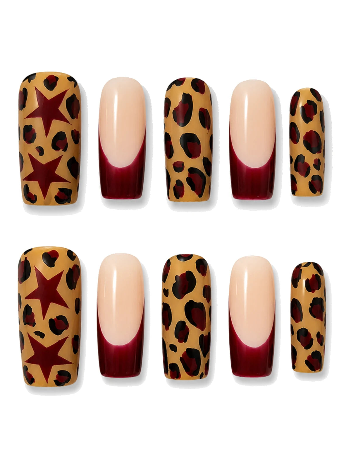 Safari French press-on nails set