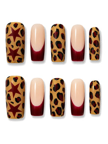 Safari French Leopard Press-On Nails