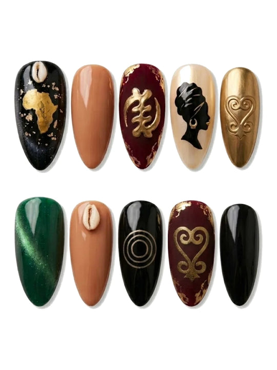 Sankofa Sovereign press-on nails set
