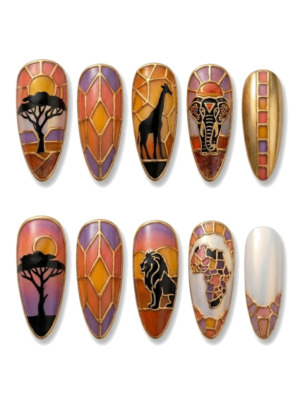 Savannah Cathedral press-on nails set