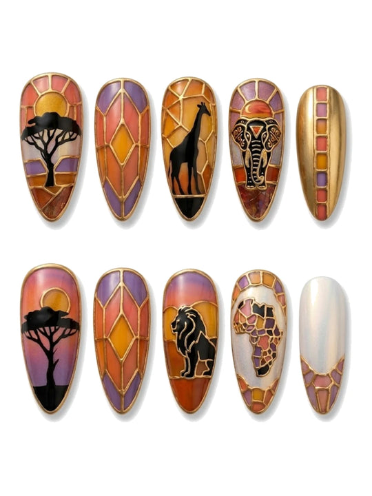 Savannah Cathedral press-on nails set