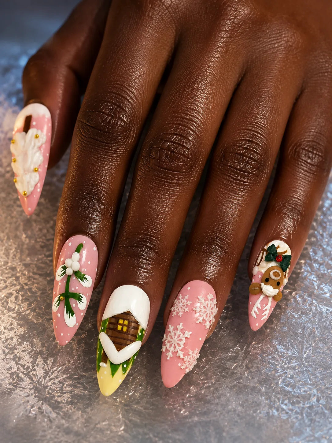 Winter Wonderland Sweets Press-On Nails - hand1