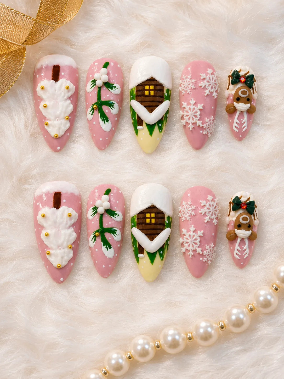 Winter Wonderland Sweets Press-On Nails - flatlay